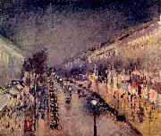Camille Pissarro Boulevard Montmartre in der Nacht Spain oil painting artist
